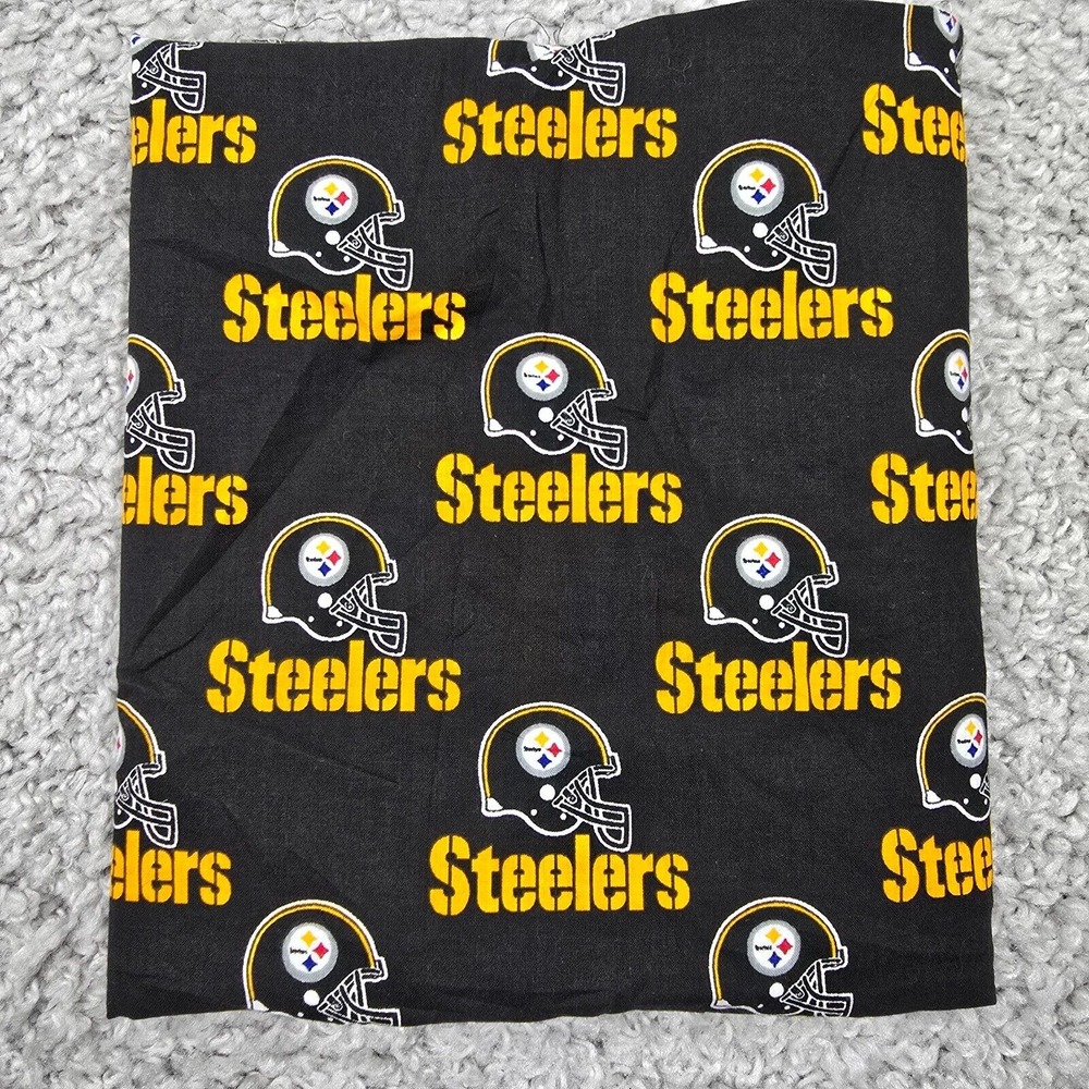 Vintage Pittsburgh Steelers Fabric‎ 1997 NFL Cotton Black 57x80 Licensed Craft